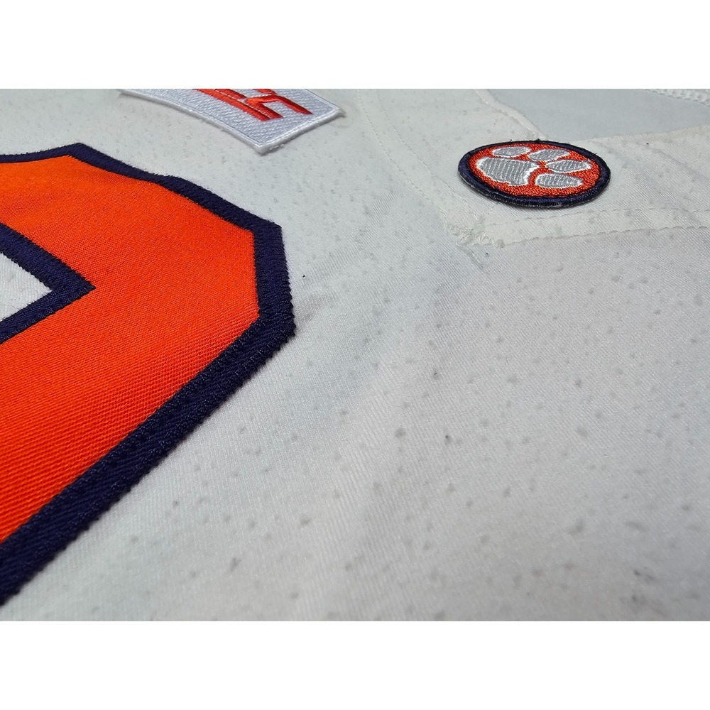 Clemson Tigers Football Jersey Mens 46 L White Game Worn Team Issued Nike #94 - Picture 6 of 10
